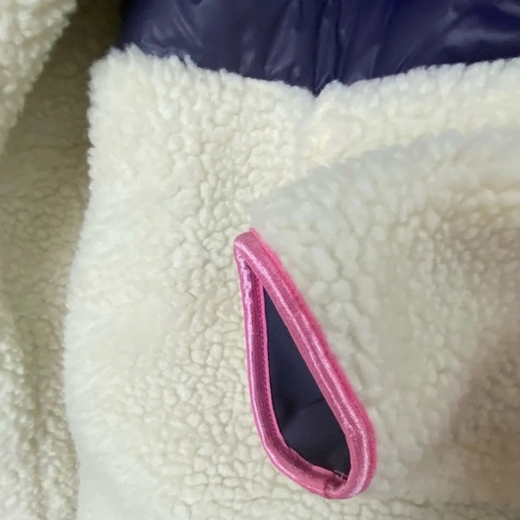 Ivory Ella Sherpa Puffer Mixed Media Women's Hooded Jacket Small NWT - Picture 9 of 11